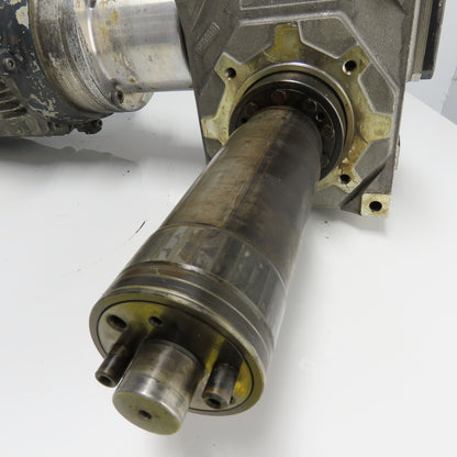 Siemens 1LA7130-4AA12-Z 3Ph 5.5KW Electric Motor 240/480V 1755RPM W/ Gear Box