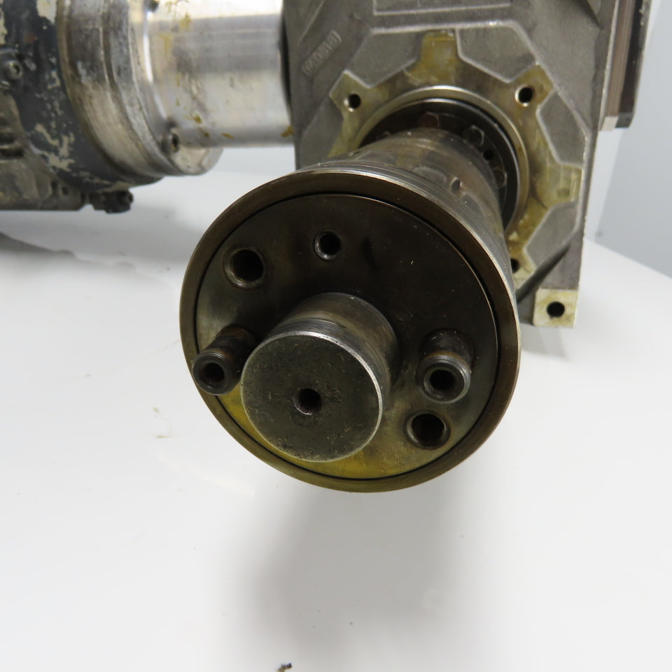 Siemens 1LA7130-4AA12-Z 3Ph 5.5KW Electric Motor 240/480V 1755RPM W/ Gear Box