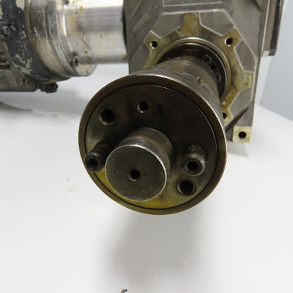 Siemens 1LA7130-4AA12-Z 3Ph 5.5KW Electric Motor 240/480V 1755RPM W/ Gear Box