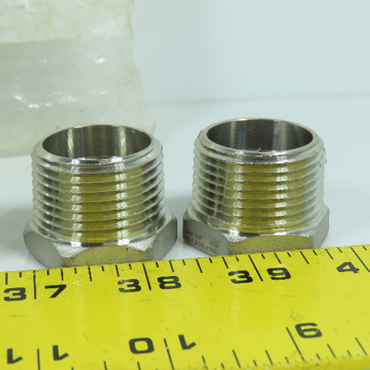 4464K385 1" Male x 3/4" Female NPT 304 Stainless Steel Hex Bushing Lot Of 6