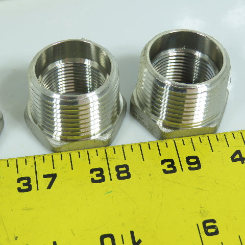 4464K385 1" Male x 3/4" Female NPT 304 Stainless Steel Hex Bushing Lot Of 6