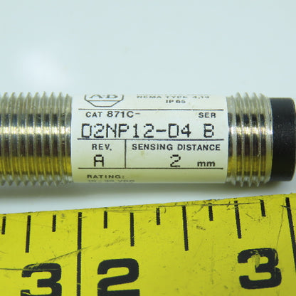 Allen Bradley D2NP12-D4 Ser B Threaded Barrel Proximity Sensor 2mm Range NEW