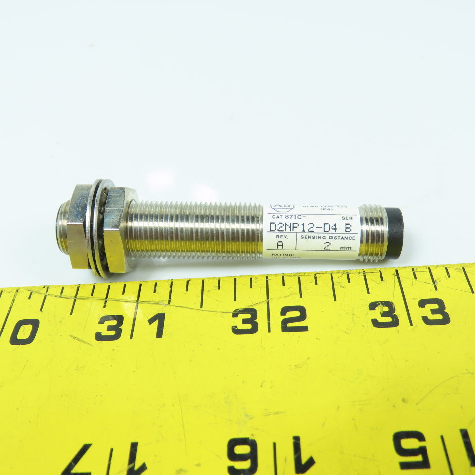 Allen Bradley D2NP12-D4 Ser B Threaded Barrel Proximity Sensor 2mm Range NEW