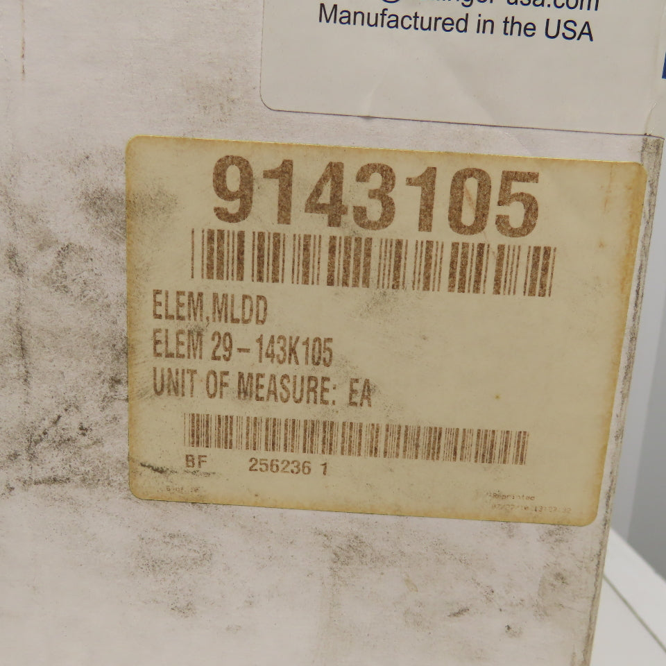 Dollinger 9143105 29-143K105 18" x 12" ID Radial Fin Filter Element OEM