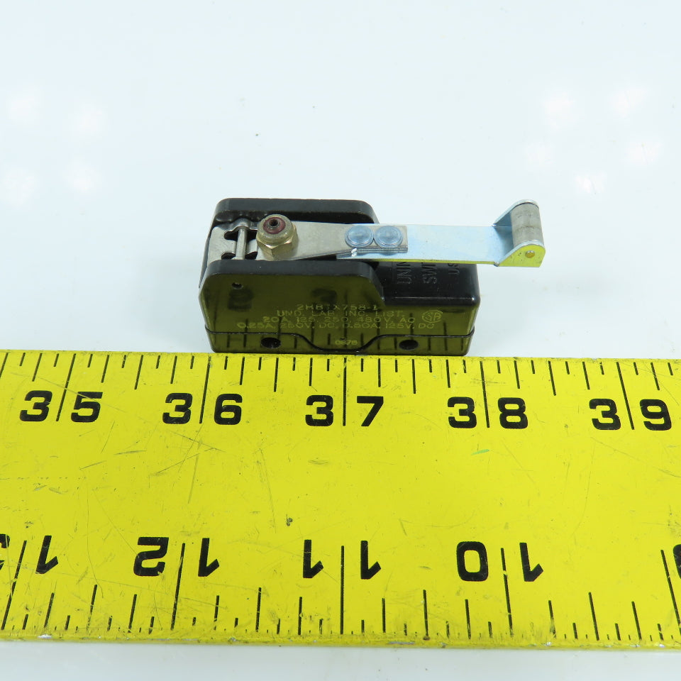 Unimax 2HBTX758-1 20A Limit Switch W/ Roller 125/250/480VAC NEW