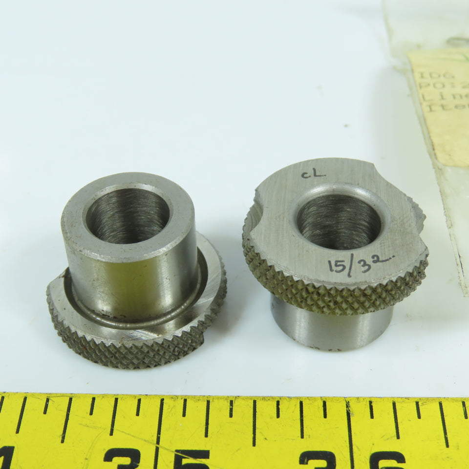 Carr Lane SF 15/32"ID x 3/4"OD x 1/2"L Steel Slip/Fixed Renewable Bushing Lot/2