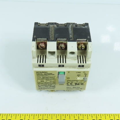 Mitsubishi NV50-FHU 30A Earth Leakage Circuit Protector Breaker 100-200VAC