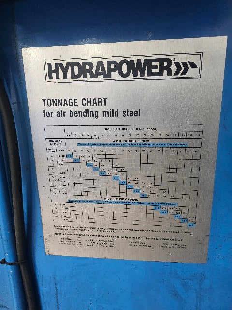 Hydrapower HM 07012 70 Ton 12' Hydraulic Brake Press 208/480V CNC Back Guage