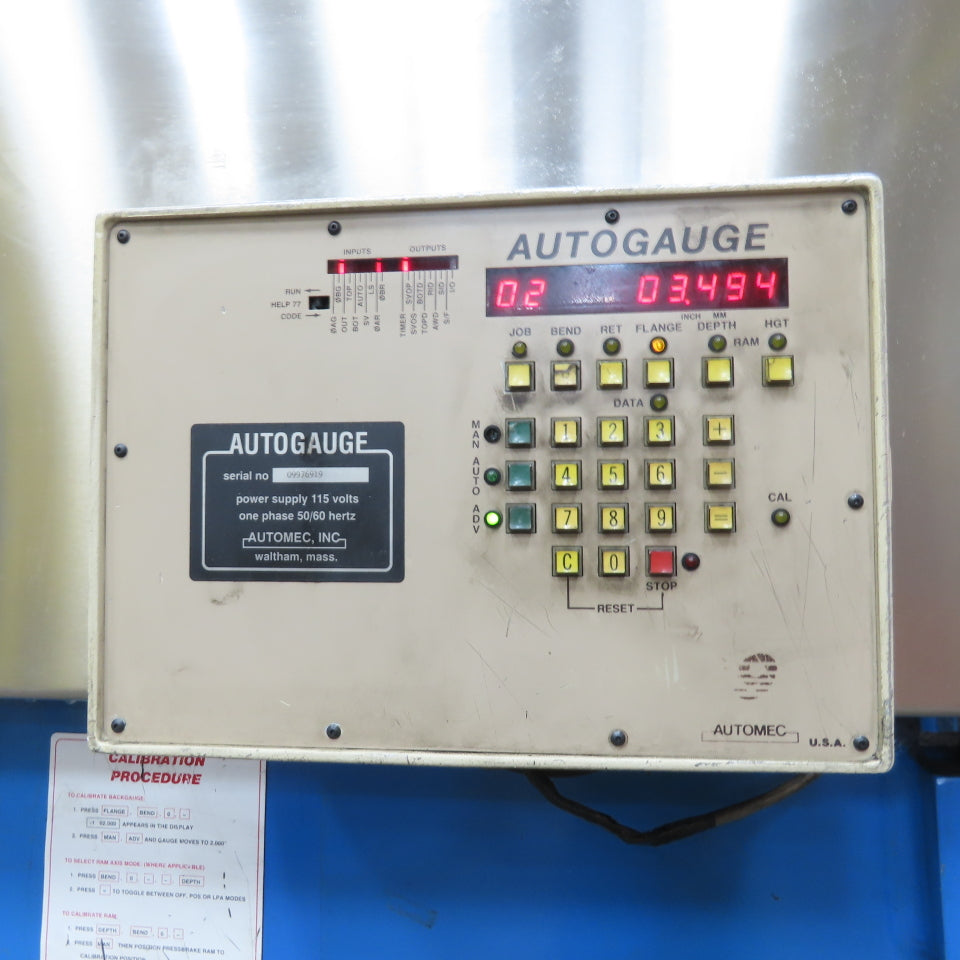 Hydrapower HM 07012 70 Ton 12' Hydraulic Brake Press 208/480V CNC Back Guage