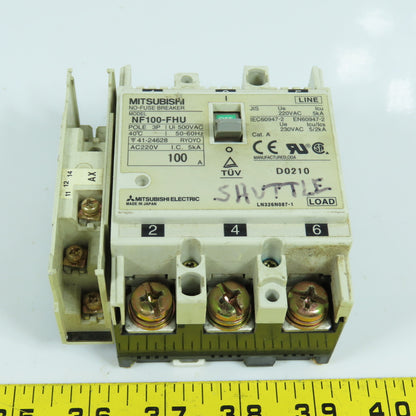 Mitsubishi NF100-FHU 3-Pole 100A Circuit Breaker 500VAC 50/60HZ