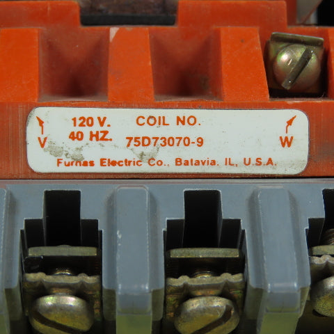 Furnas 40DP32AX9 Size 1 600VAC Contactor 10HP 120V Coil 27A Max
