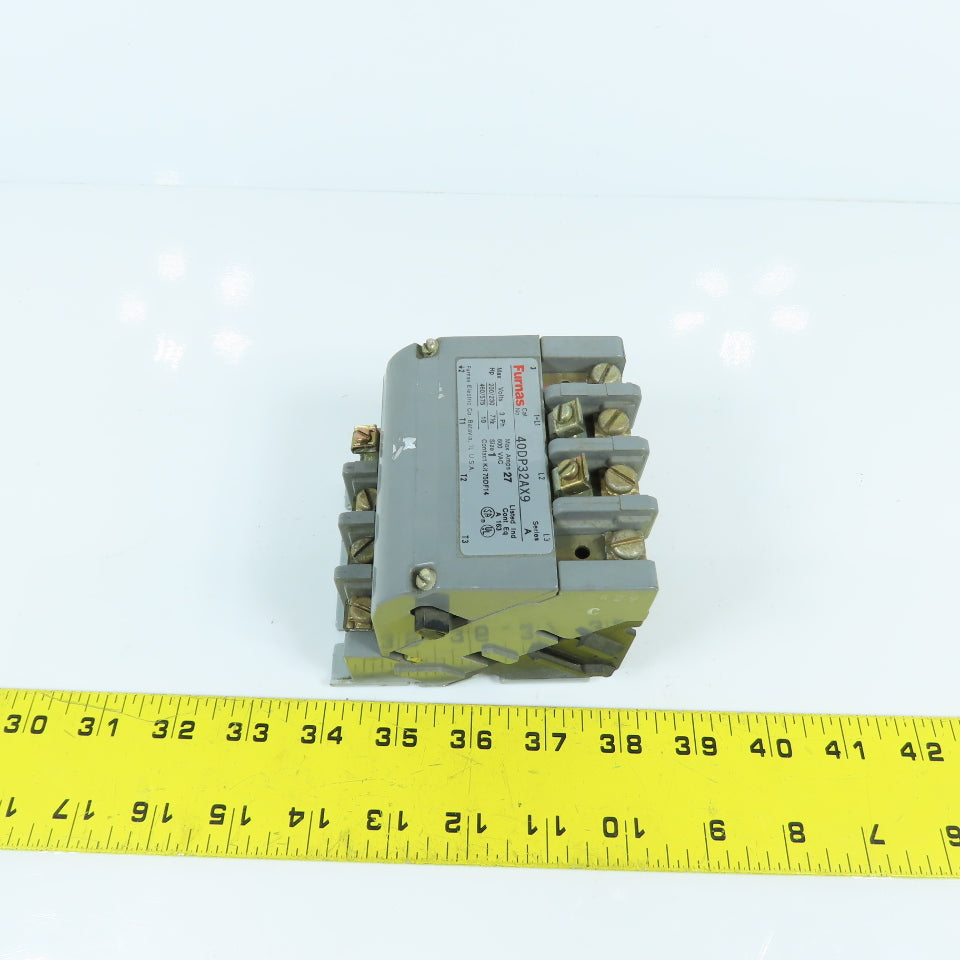 Furnas 40DP32AX9 Size 1 600VAC Contactor 10HP 120V Coil 27A Max