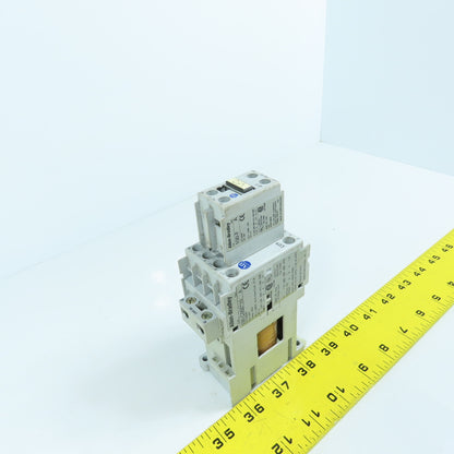 Allen Bradley 100-C09Z*10 25A 600VAC Contactor 24VDC Coil W/ 100-F Aux