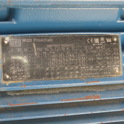 Weg 05SET2014 1025363125 15kW AC Electric Motor 460V 3PH 1775RPM 160L-04