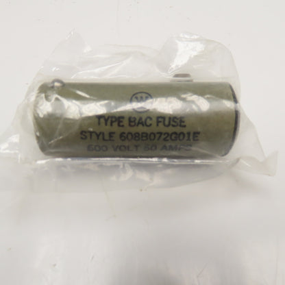 Westinghouse 608B072G01E 50A 600V Type BAC Fuse