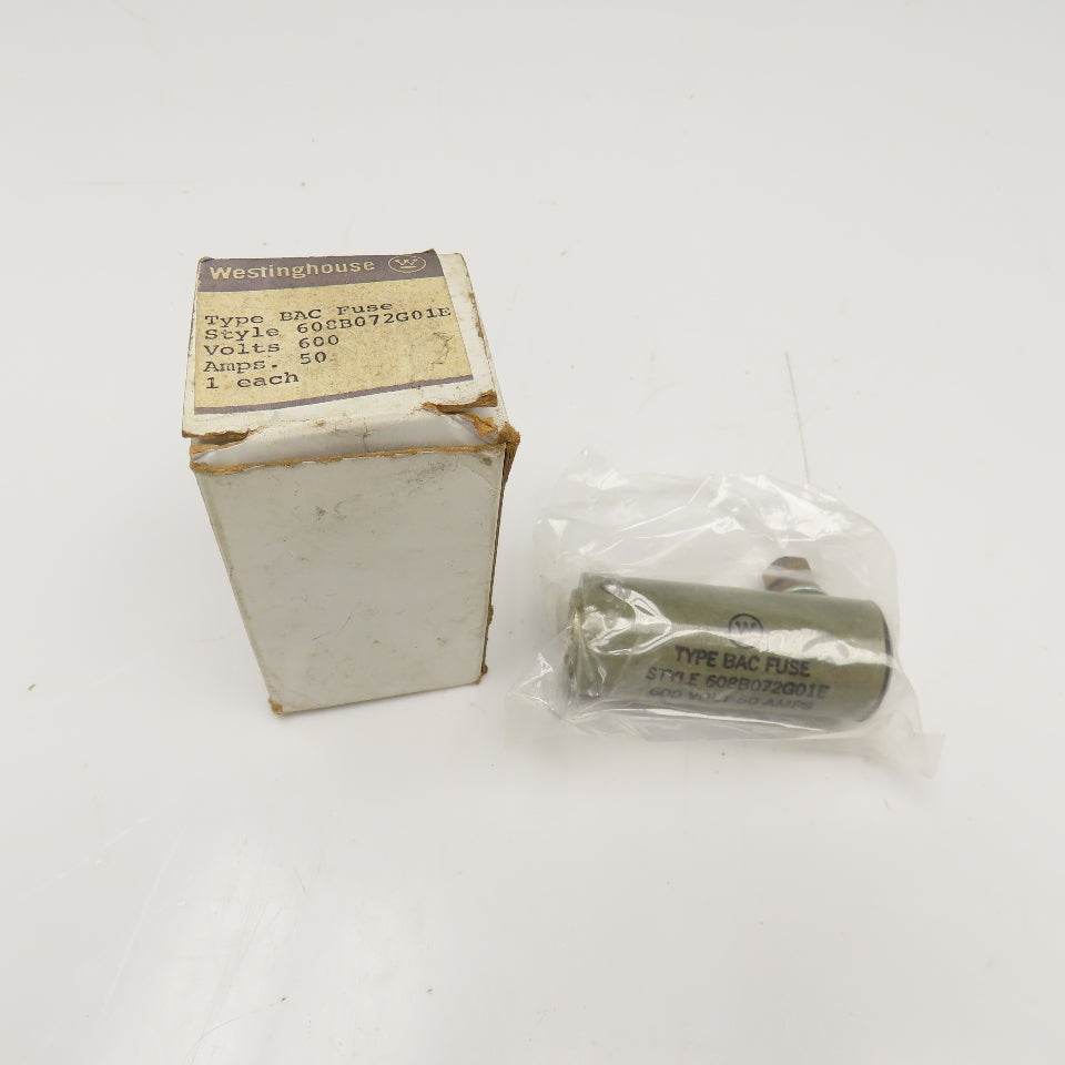 Westinghouse 608B072G01E 50A 600V Type BAC Fuse
