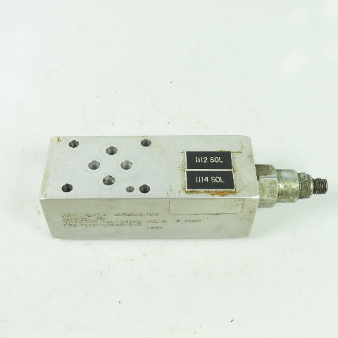 Continential Hydraulics P5S-PDRP-080-G-S-B Reducing Relieving Valve P Port