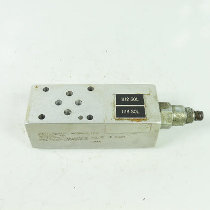 Continential Hydraulics P5S-PDRP-080-G-S-B Reducing Relieving Valve P Port