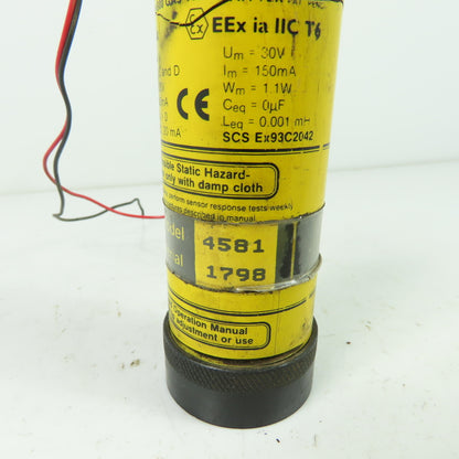 Scott 4581 Series 4500 Sensor Stik Gas Transmitter 0-50 PPM H2S