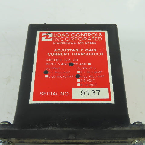 Load Controls Inc. CA-30 5 Amp Adjustable Gain Current Controller 12-Pin