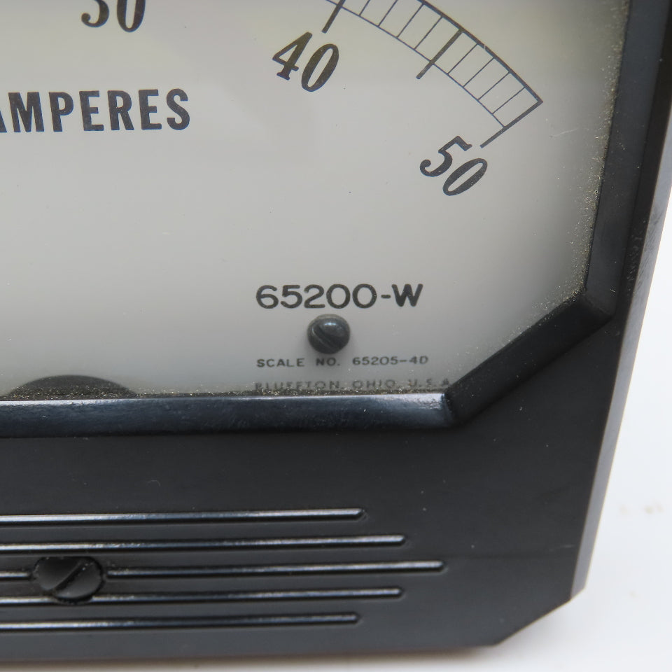 Triplett Elec. 65200-W Model 426 Analog DC Panel Meter Ammeter 0-50A DC