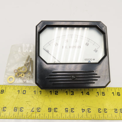 Triplett Elec. 65200-W Model 426 Analog DC Panel Meter Ammeter 0-50A DC