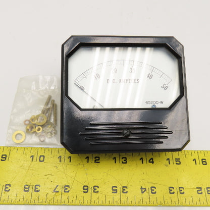 Triplett Elec. 65200-W Model 426 Analog DC Panel Meter Ammeter 0-50A DC