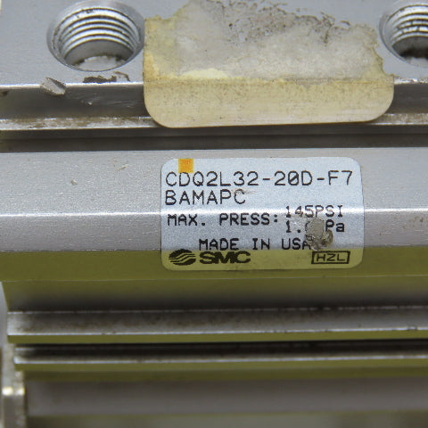 SMC CDQ2L32-20D-F7 32mm Bore 20mm Stroke Double Acting Air Cylinder