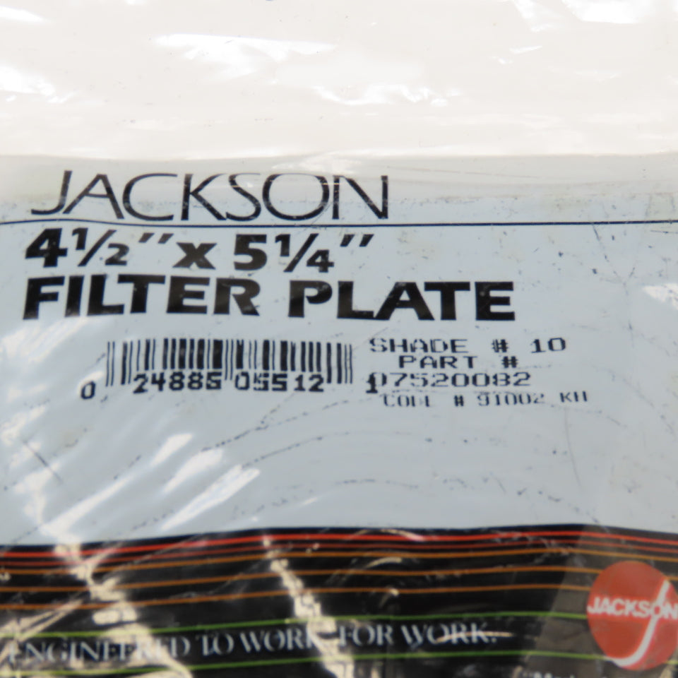Jackson 07520082 4-1/2" x 5-1/4" Welding Shade #10 Filter Plate
