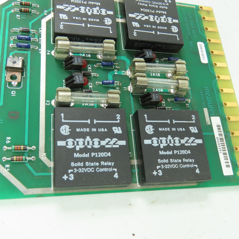 Measurex 05289400 Solid State Relay Circuit Board Rev B