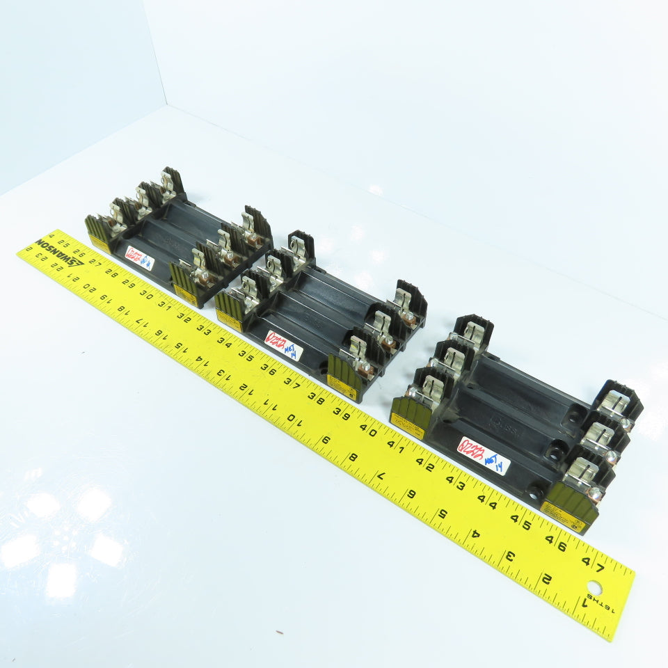 Buss R60030-3COR 30A 600VAC 3-Pole Fuse Holder Class R Lot Of 3