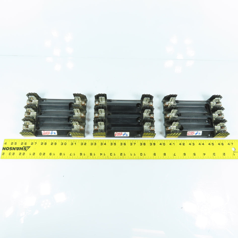 Buss R60030-3COR 30A 600VAC 3-Pole Fuse Holder Class R Lot Of 3