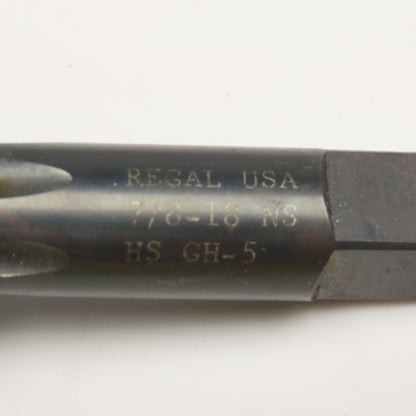 Regal 7/8-18 NS HS GH-5 Straight 6 Flute Bottoming Tap
