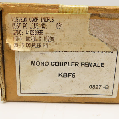 Visteon KBF6 Stainless Steel Mono Coupler Female Quick Connect