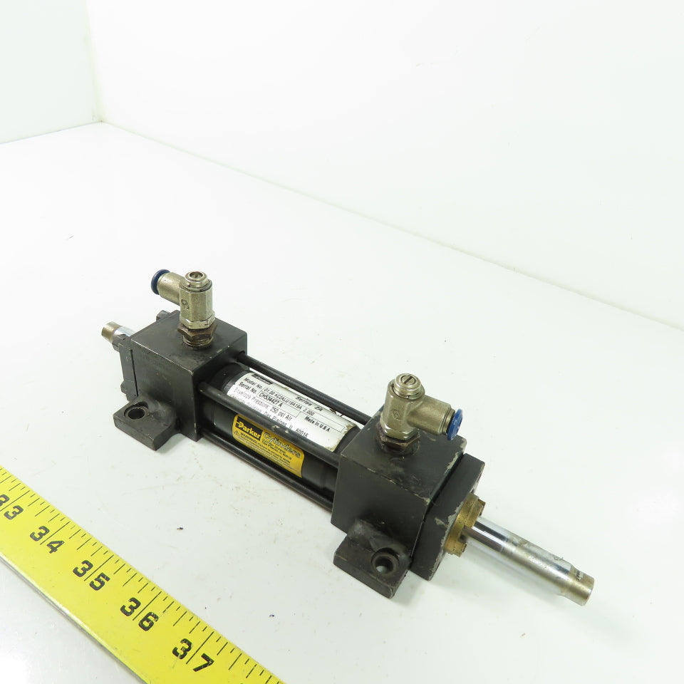 Parker 01.00 KC2ALU19A19A Double End Pneumatic Cylinder 1" Bore 2" Stroke 250PSI