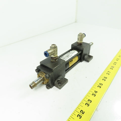 Parker 01.00 KC2ALU19A19A Double End Pneumatic Cylinder 1" Bore 2" Stroke 250PSI