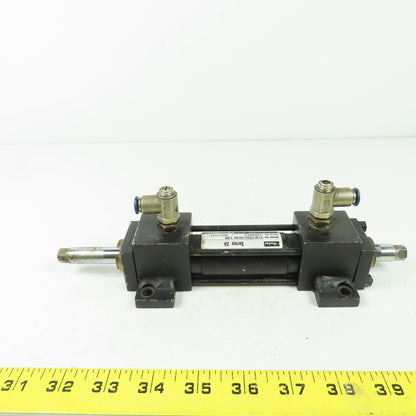 Parker 01.00 KC2ALU19A19A Double End Pneumatic Cylinder 1" Bore 2" Stroke 250PSI