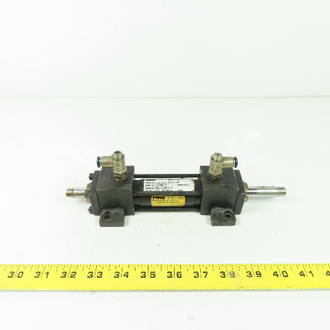Parker 01.00 KC2ALU19A19A Double End Pneumatic Cylinder 1" Bore 2" Stroke 250PSI