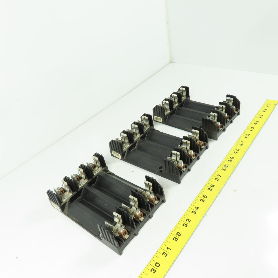 Buss R60030-3COR 3-Pole 30A 600V Fuse Holder Lot Of 3