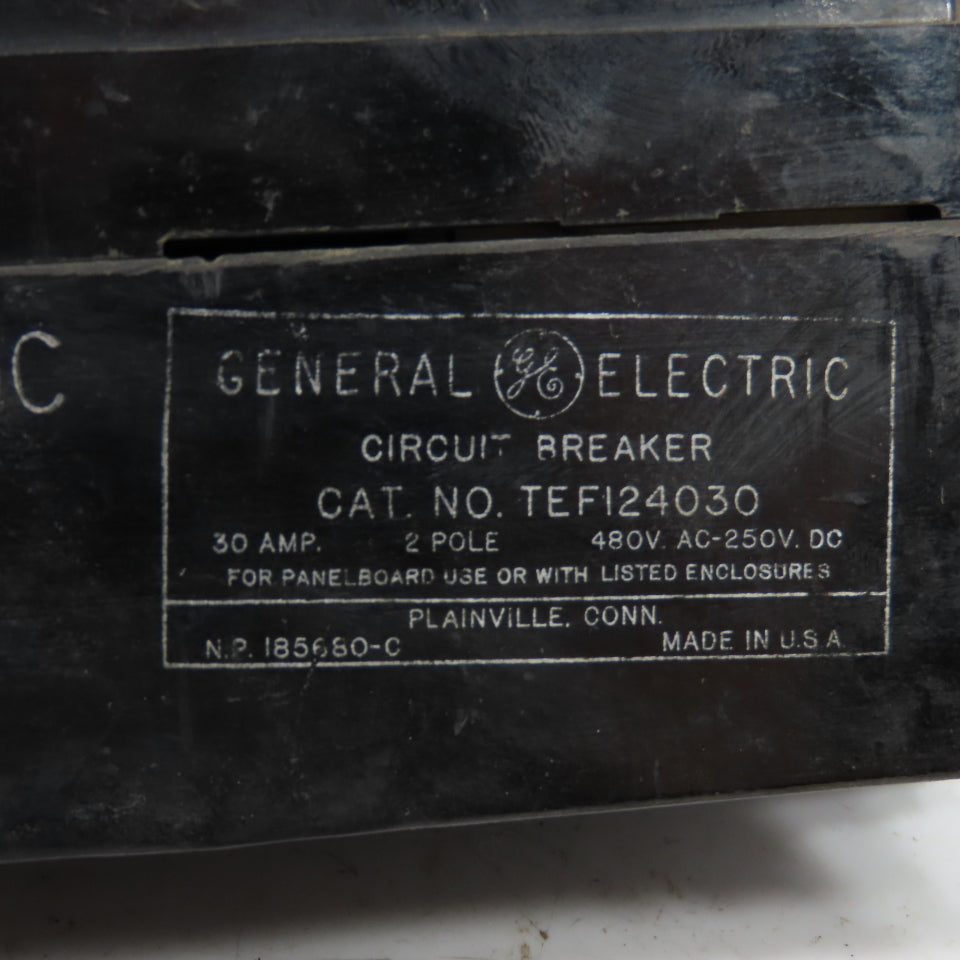 General Electric TEF124030 2-Pole 30 Amp Circuit Breaker 480VAC 250VDC