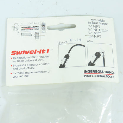Ingersoll Rand AS-1/4 Swivel-It Swivel Hose Fitting 1/4" NPT 33 CFM NEW