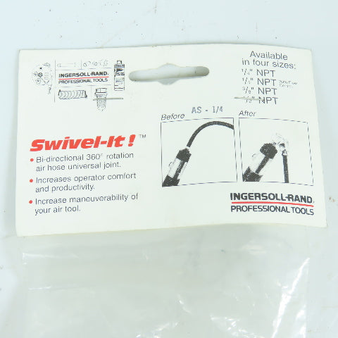 Ingersoll Rand AS-1/4 Swivel-It Swivel Hose Fitting 1/4" NPT 33 CFM NEW
