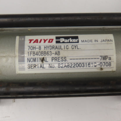 Taiyo Parker 70H-8 2" OD Bore 2-7/16" Stroke Double Acting Hydraulic Cylinder