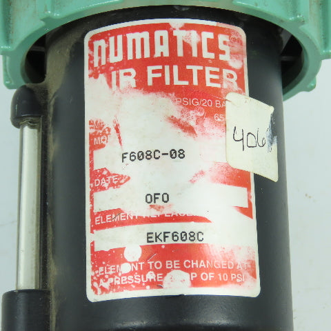 Numatics F608C-08 Compressed Air Filter (EKF608C Element) 1" NPT
