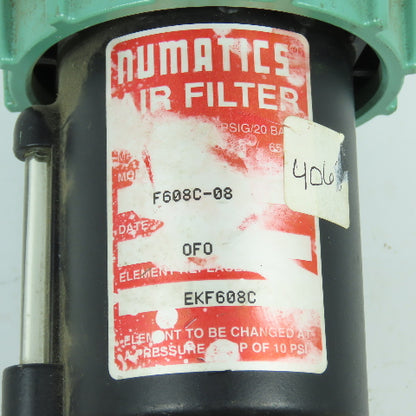Numatics F608C-08 Compressed Air Filter (EKF608C Element) 1" NPT