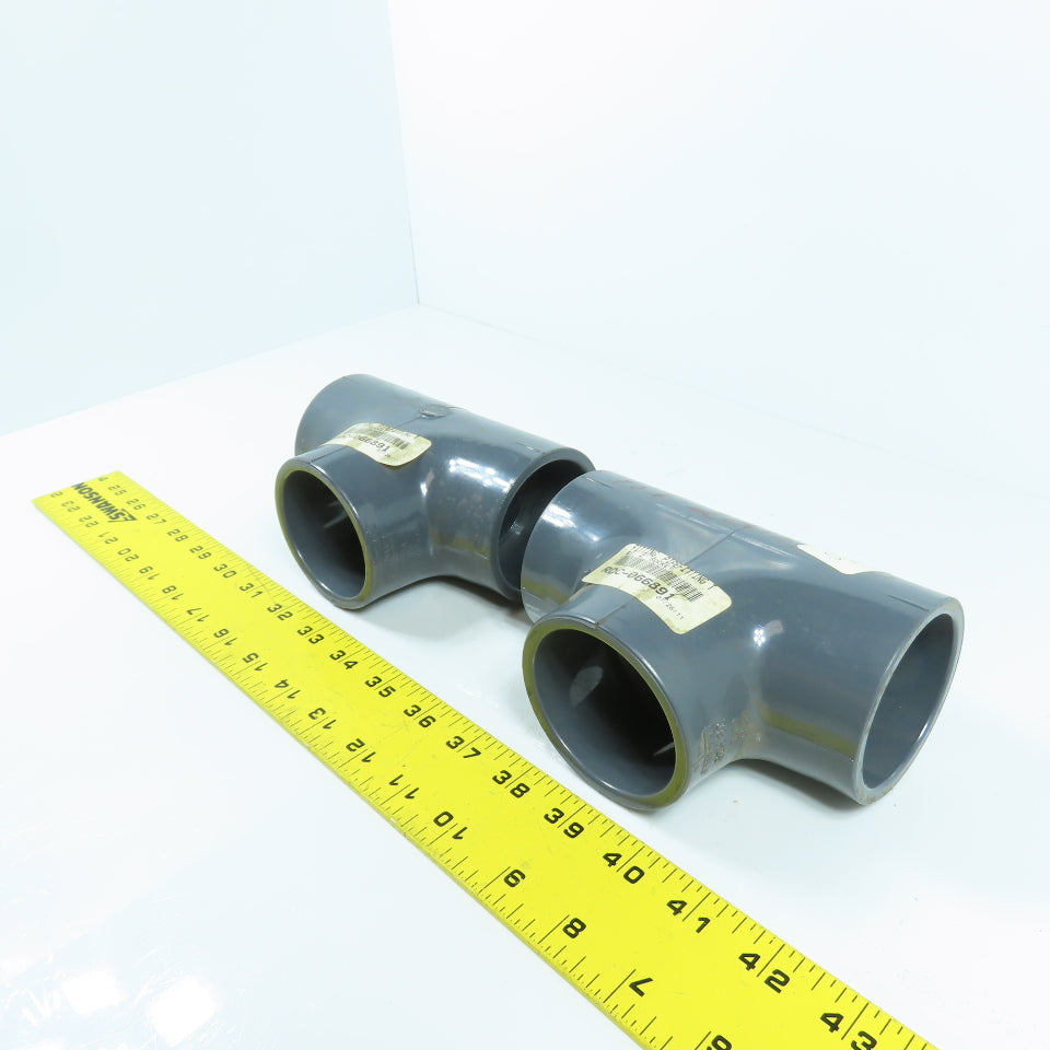 2" x 2" x 2" SCH 80 Socket Tee PVC Lot Of 2