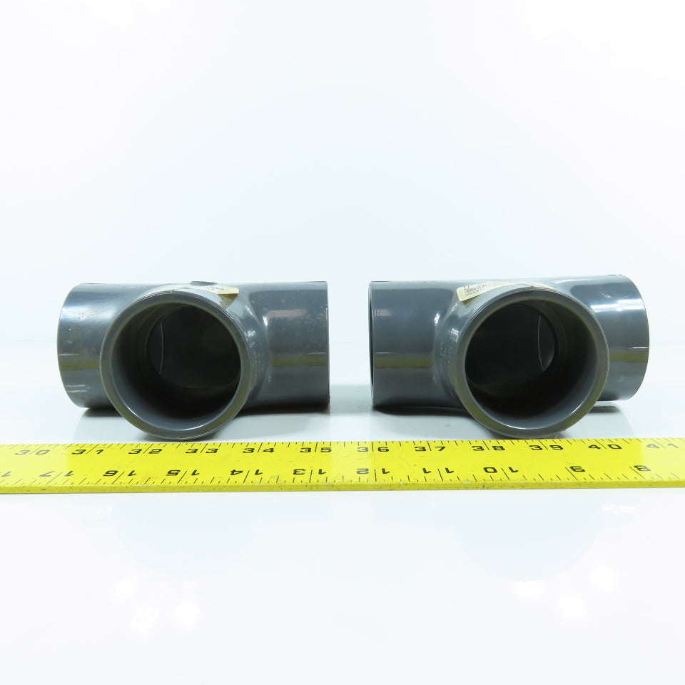 2" x 2" x 2" SCH 80 Socket Tee PVC Lot Of 2
