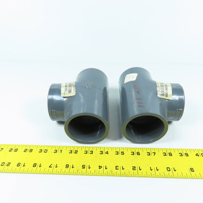 2" x 2" x 2" SCH 80 Socket Tee PVC Lot Of 2