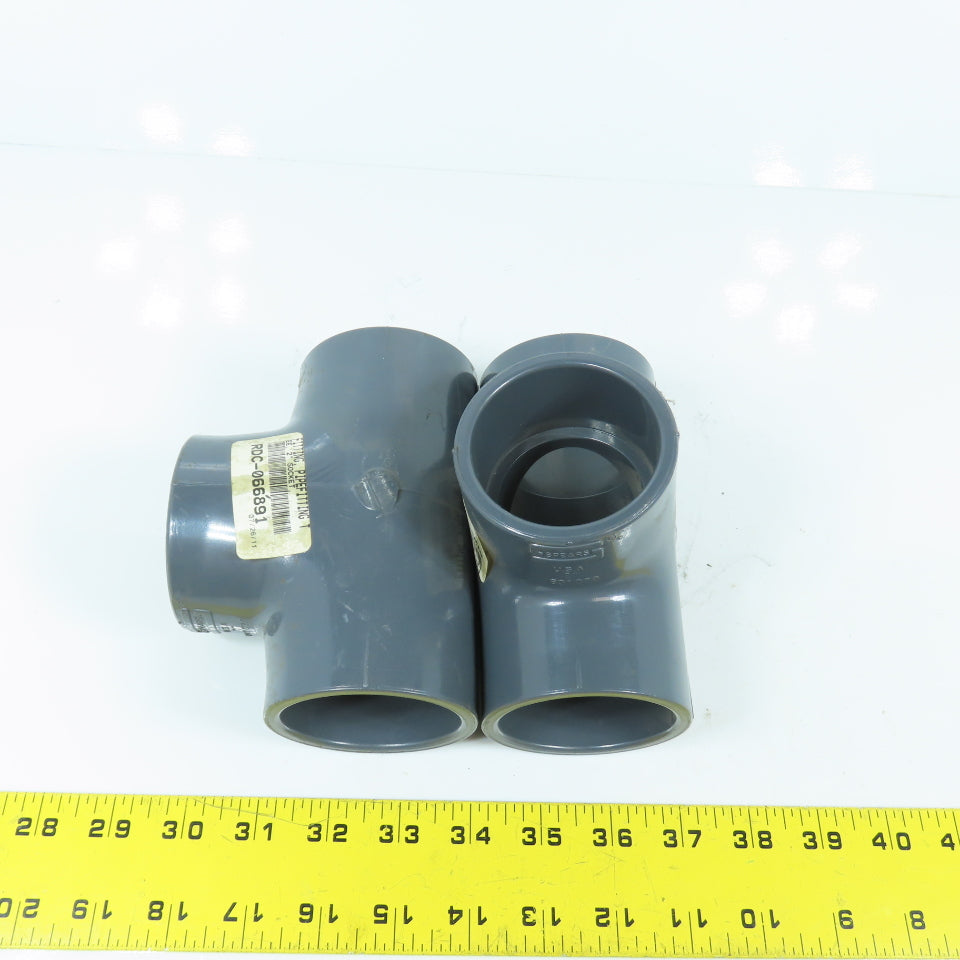 2" x 2" x 2" SCH 80 Socket Tee PVC Lot Of 2