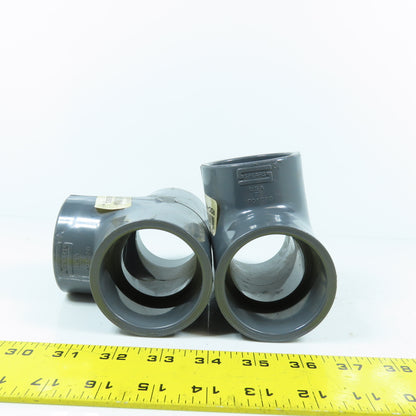 2" x 2" x 2" SCH 80 Socket Tee PVC Lot Of 2
